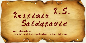 Krstimir Soldatović vizit kartica